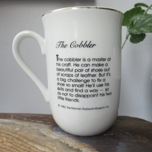 Porcelain Mug Norman Rockwell Collection "The Cobbler" by Norman Rockwell Museum - Picture 5 of 14